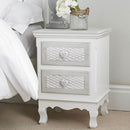 Brittany 2 Drawers Grey Bedside Table by Lavishway | Bedside Tables-28594