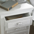 Brittany Bedside 3 Drawers Grey Table by Lavishway | Bedside Tables-28593