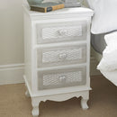 Brittany Bedside 3 Drawers Grey Table by Lavishway | Bedside Tables-28592