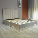 Broadway Grey Velvet Bed Frame by Lavishway | Velvet Bed-25893