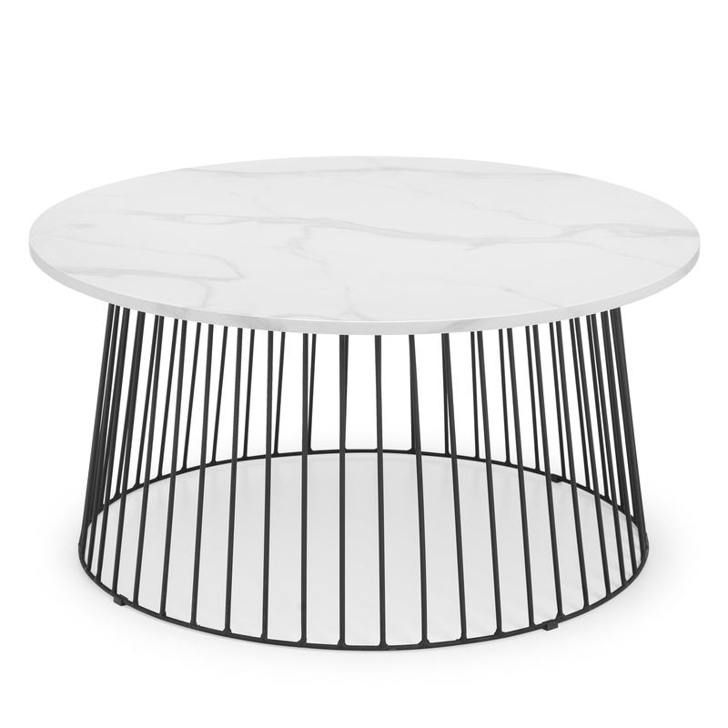 Broadway Round White Coffee Table by Lavishway | Coffee Tables-20928