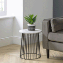 Broadway Round White Lamp Table by Lavishway | Side Tables-20922