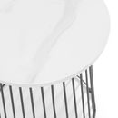 Broadway Round White Lamp Table by Lavishway | Side Tables-20926