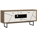 Brolo Walnut & High Gloss White TV Unit by Lavishway | TV Units Cabinets-42302