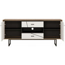 Brolo Walnut & High Gloss White TV Unit by Lavishway | TV Units Cabinets-42306