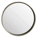 Bronze Narrow Edged Circular Wall Mirror by Lavishway | Wall Mirrors-50466