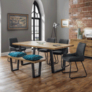 Brooklyn Contemporary Solid Oak Bench by Lavishway | Dining Benches-20912