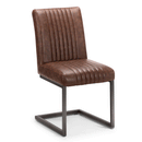 Brooklyn Brown Faux Leather Dining Chair by Lavishway | Dining Chairs-20898