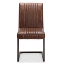 Brooklyn Brown Faux Leather Dining Chair by Lavishway | Dining Chairs-20899