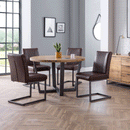 Brooklyn Solid Oak Round Dining Table by Lavishway | Dining Tables-20849
