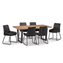 Brooklyn Solid Oak 6 Seater Dining Table by Lavishway | Dining Tables-20888