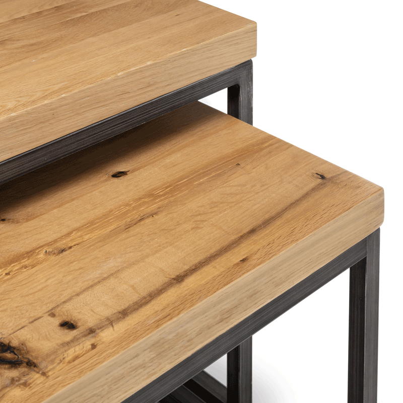 Brooklyn Oak Nesting Coffee Tables by Lavishway | Nest of Tables-20875
