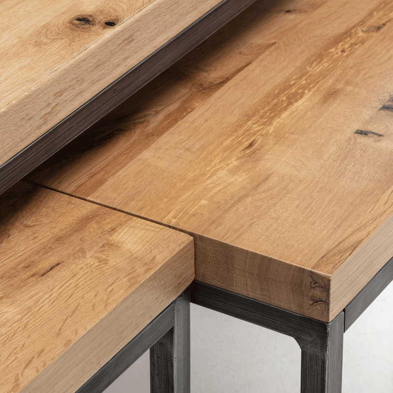 Brooklyn Oak Nesting Coffee Tables by Lavishway | Nest of Tables-20874