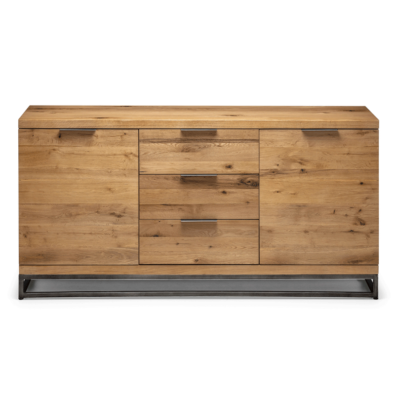 Brooklyn Solid Oak 2 Door 3 Drawer Sideboard by Lavishway | Sideboards-20826