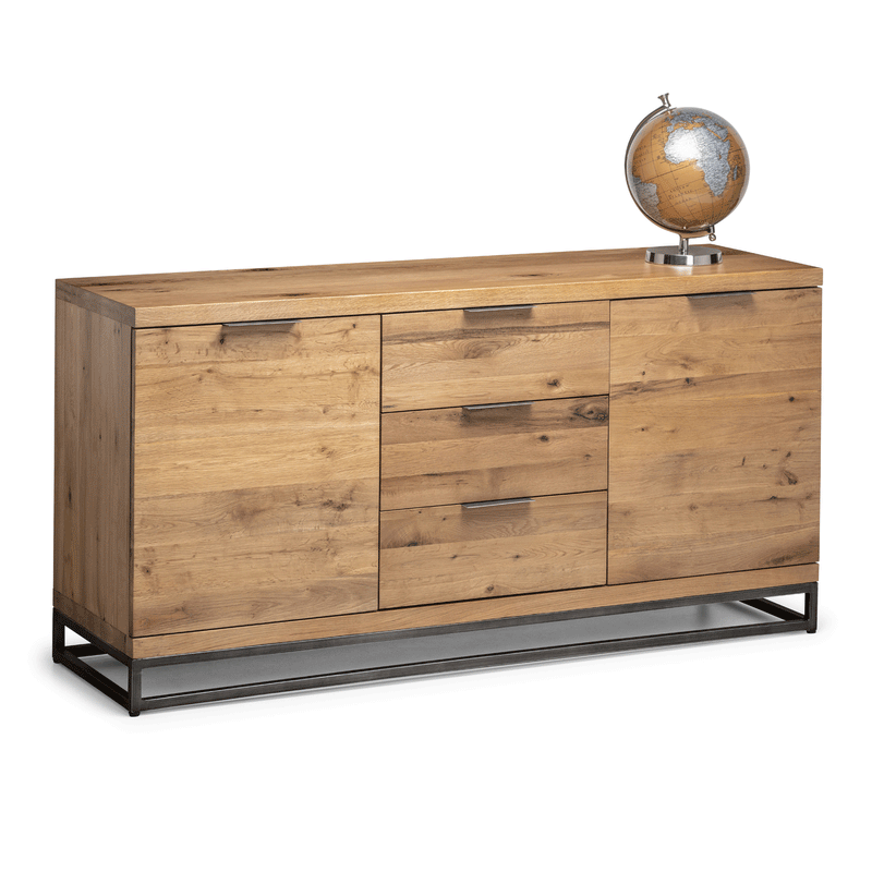Brooklyn Solid Oak 2 Door 3 Drawer Sideboard by Lavishway | Sideboards-20828