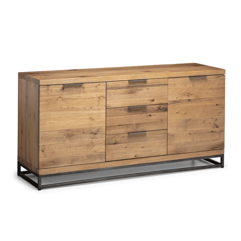 Brooklyn Solid Oak 2 Door 3 Drawer Sideboard by Lavishway | Sideboards-20827