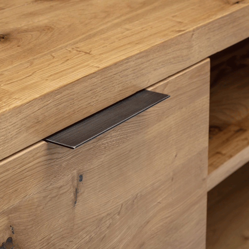 Brooklyn Solid Oak TV Unit With Storage by Lavishway | TV Units Cabinets-20810