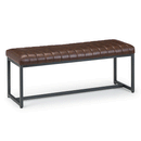 Brooklyn Brown Faux Leather Dining Bench by Lavishway | Dining Benches-20799