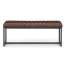 Brooklyn Brown Faux Leather Dining Bench by Lavishway | Dining Benches-20800