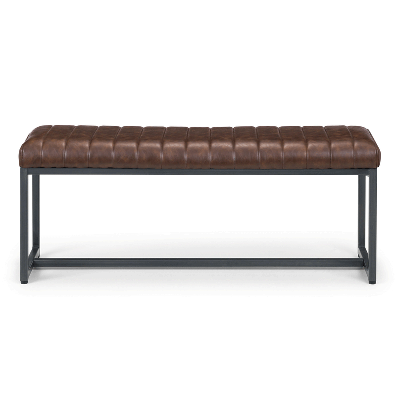 Brooklyn Brown Faux Leather Dining Bench by Lavishway | Dining Benches-20800