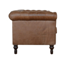 Buoyant Brown Leather 2 Seater Sofa by Lavishway | Leather Sofa-21522