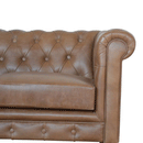 Buoyant Brown Leather 2 Seater Sofa by Lavishway | Leather Sofa-21518