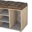 Buffalo Solid Wood Shoe Cabinet With Seating by Lavishway | Shoe Cabinets-22395