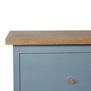 Burford Blue Painted 2 Drawers Bedside Table by Lavishway | Bedside Tables-22389