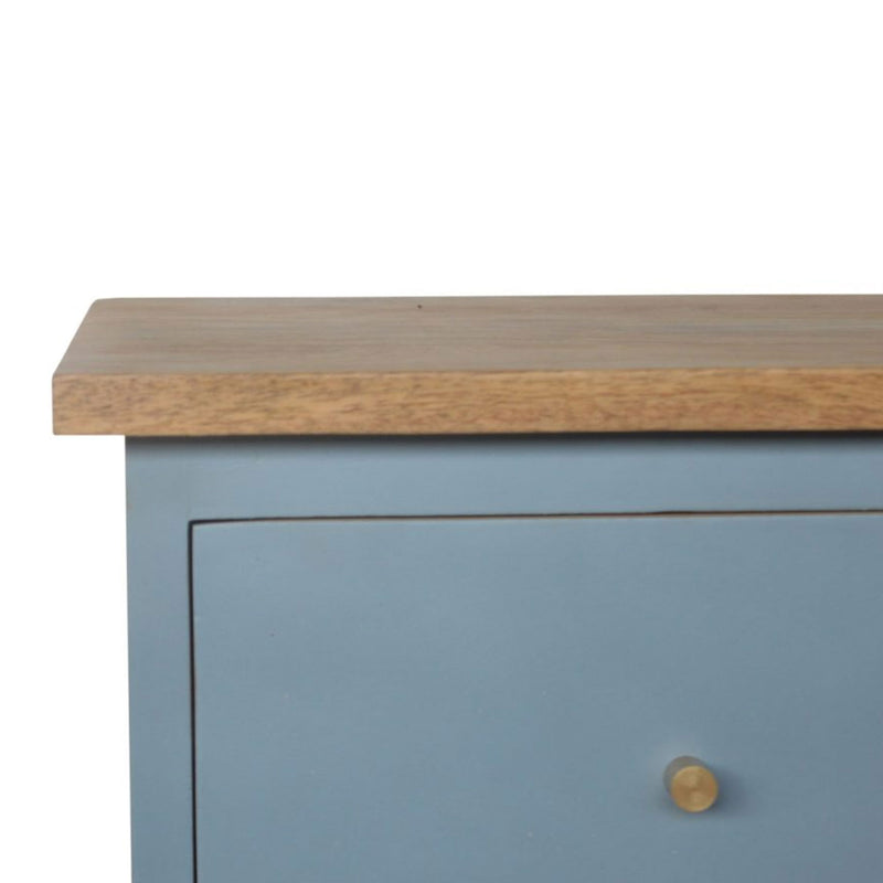 Burford Blue Painted 2 Drawers Bedside Table by Lavishway | Bedside Tables-22389