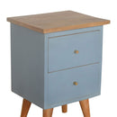 Burford Blue Painted 2 Drawers Bedside Table by Lavishway | Bedside Tables-22386