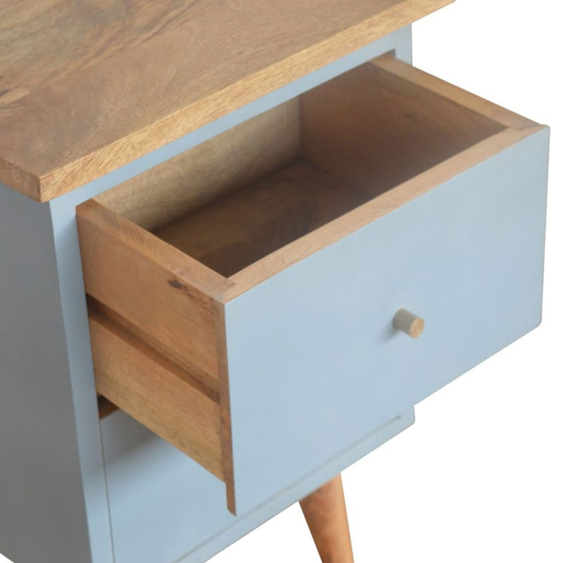 Burford Blue Painted 2 Drawers Bedside Table by Lavishway | Bedside Tables-22387