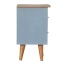 Burford Blue Painted 2 Drawers Bedside Table by Lavishway | Bedside Tables-22384