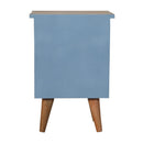 Burford Blue Painted 2 Drawers Bedside Table by Lavishway | Bedside Tables-22385