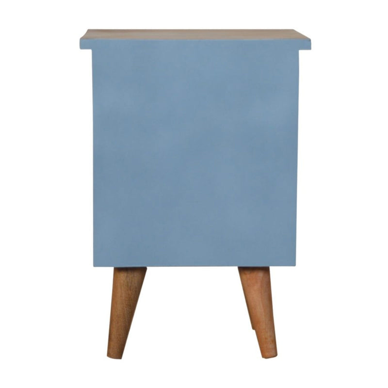 Burford Blue Painted 2 Drawers Bedside Table by Lavishway | Bedside Tables-22385