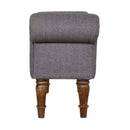 Burford Blue Tweed Fabric Bedroom Bench by Lavishway | Benches & Storage Benches-22346