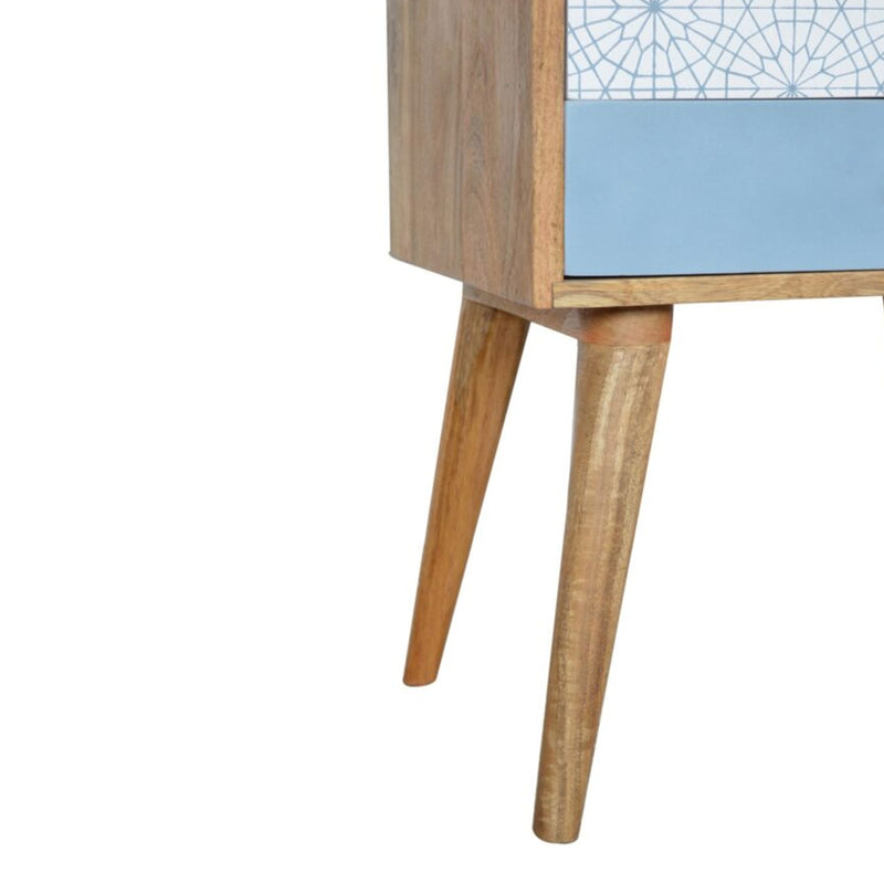 Burford Patterned 2 Drawers Bedside Table by Lavishway | Bedside Tables-22371