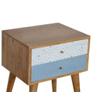 Burford Patterned 2 Drawers Bedside Table by Lavishway | Bedside Tables-22369