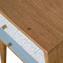 Burford Patterned 2 Drawers Bedside Table by Lavishway | Bedside Tables-22373
