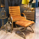 Burnt Orange Accent Contemporary Ark Chair by Lavishway | Accent Chairs-51237