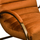 Burnt Orange Accent Contemporary Ark Chair by Lavishway | Accent Chairs-51241