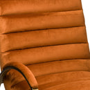 Burnt Orange Accent Contemporary Ark Chair by Lavishway | Accent Chairs-51240