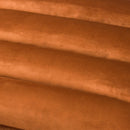 Burnt Orange Brass Ribbed Footstool by Lavishway | Footstool-51230