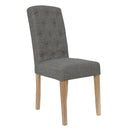 Upholstered Dark Grey Dining Chair Set of 2 by Lavishway | Dining Chairs-36167