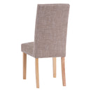 Tweed Fabric Studded Dining Chair Set of 2 by Lavishway | Dining Chairs-36215