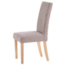 Tweed Fabric Studded Dining Chair Set of 2 by Lavishway | Dining Chairs-36216