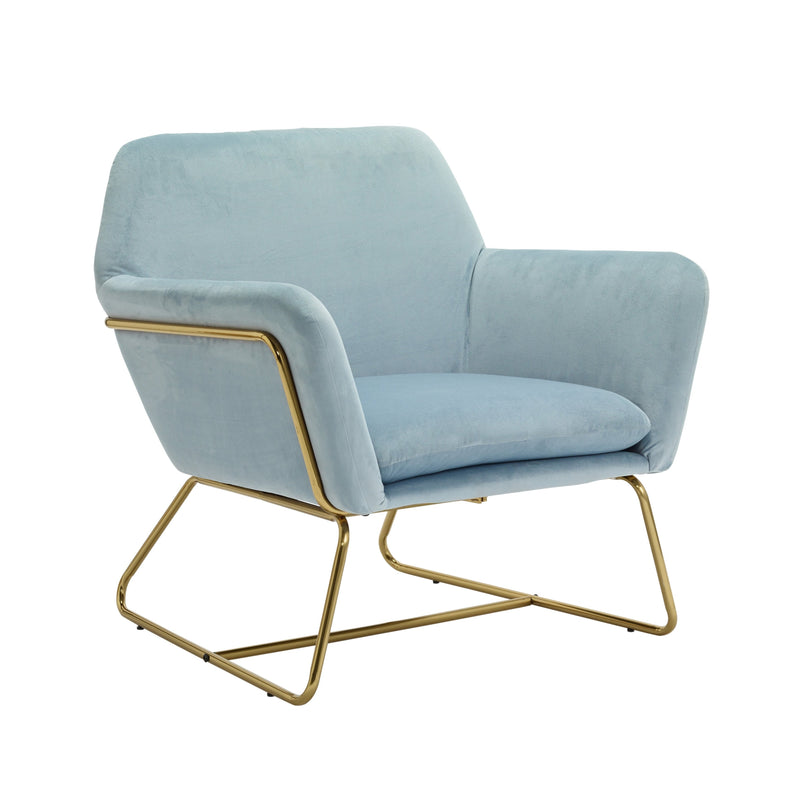 Charles Velvet Contemporary Armchair by Lavishway | Bedroom Chairs-35183