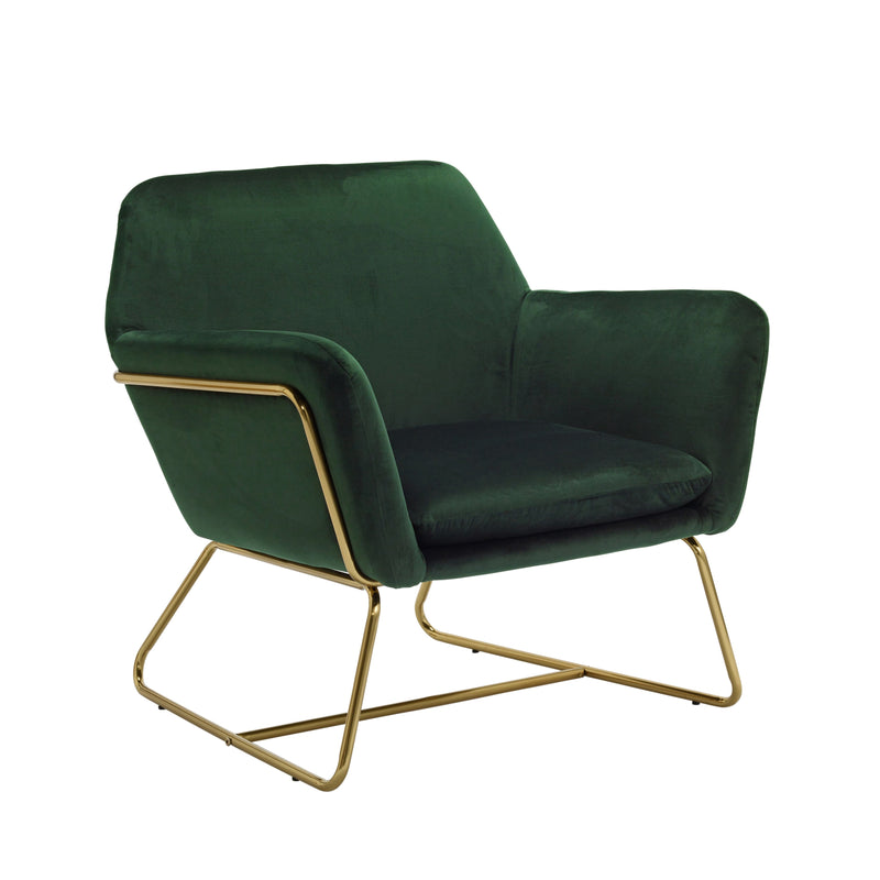Charles Velvet Contemporary Armchair by Lavishway | Bedroom Chairs-35171