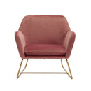 Charles Velvet Contemporary Armchair by Lavishway | Bedroom Chairs-35177