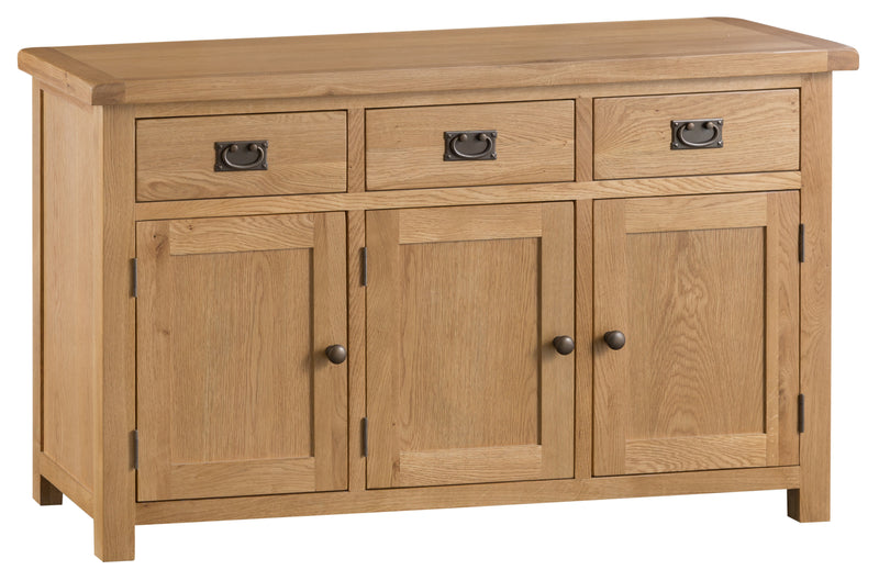 Chunky Solid Oak Wooden Large Sideboard by Lavishway | Sideboards-37221