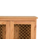 Caged Contemporary 2 Doors Pine Cabinet by Lavishway | Display Cabinet-22334